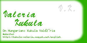 valeria kukula business card